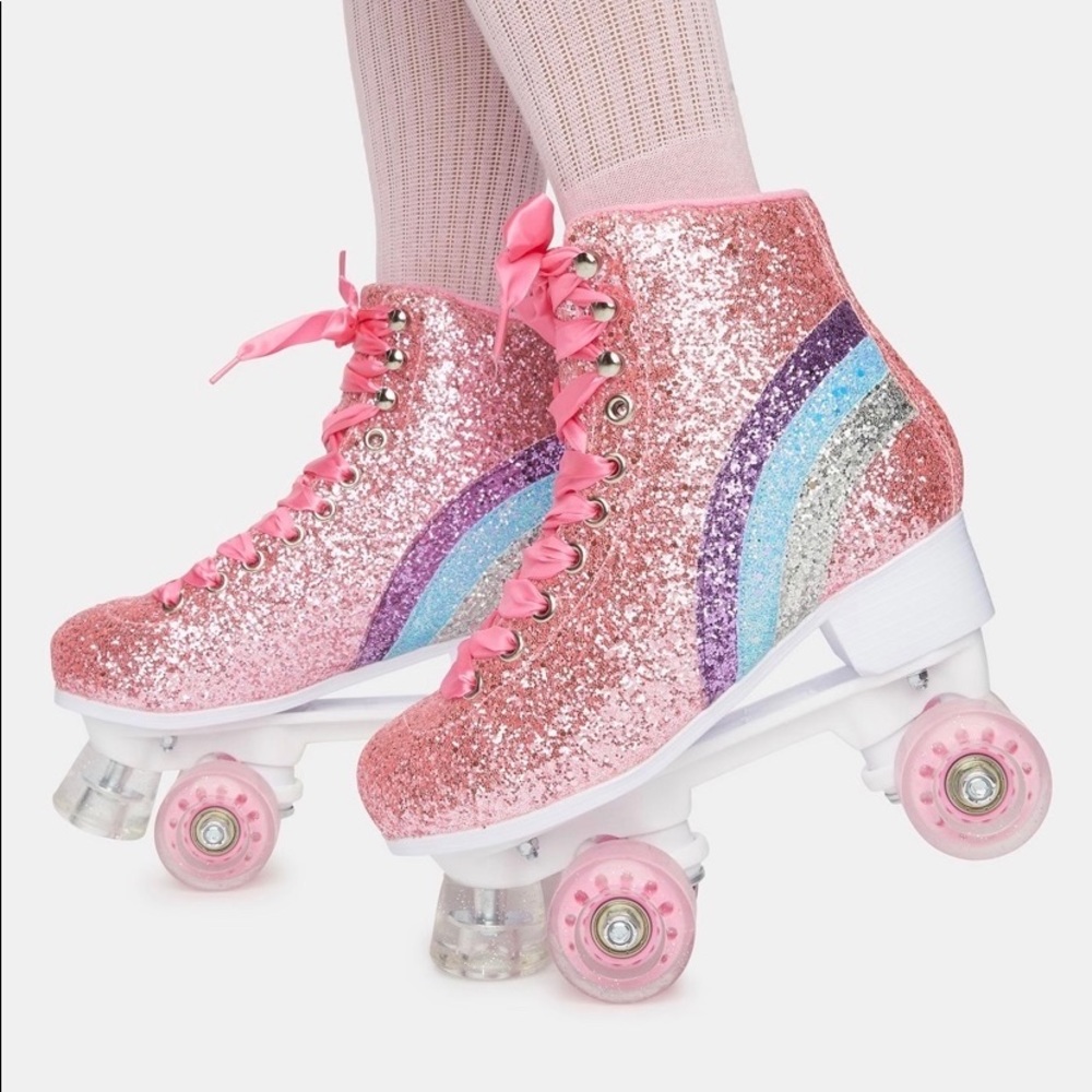 DISCO DERBY GLITTER ROLLER SKATES